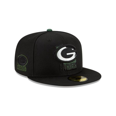 Green Bay Packers Gorra | New Era NFL State Logo Reflect 59fifty Fitted Cap Mexico - Negros